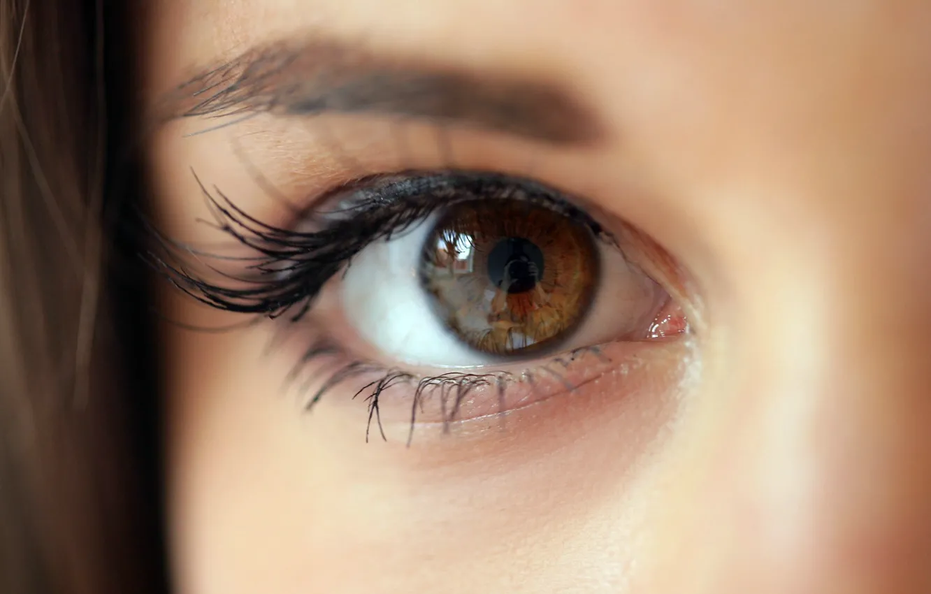 Photo wallpaper girl, eyes, face