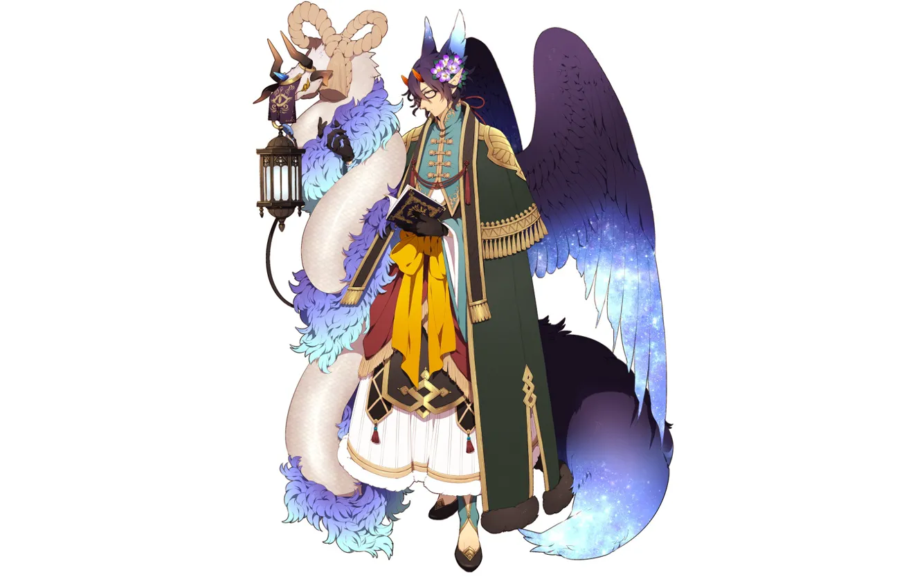 Photo wallpaper fiction, wings, guy, ears