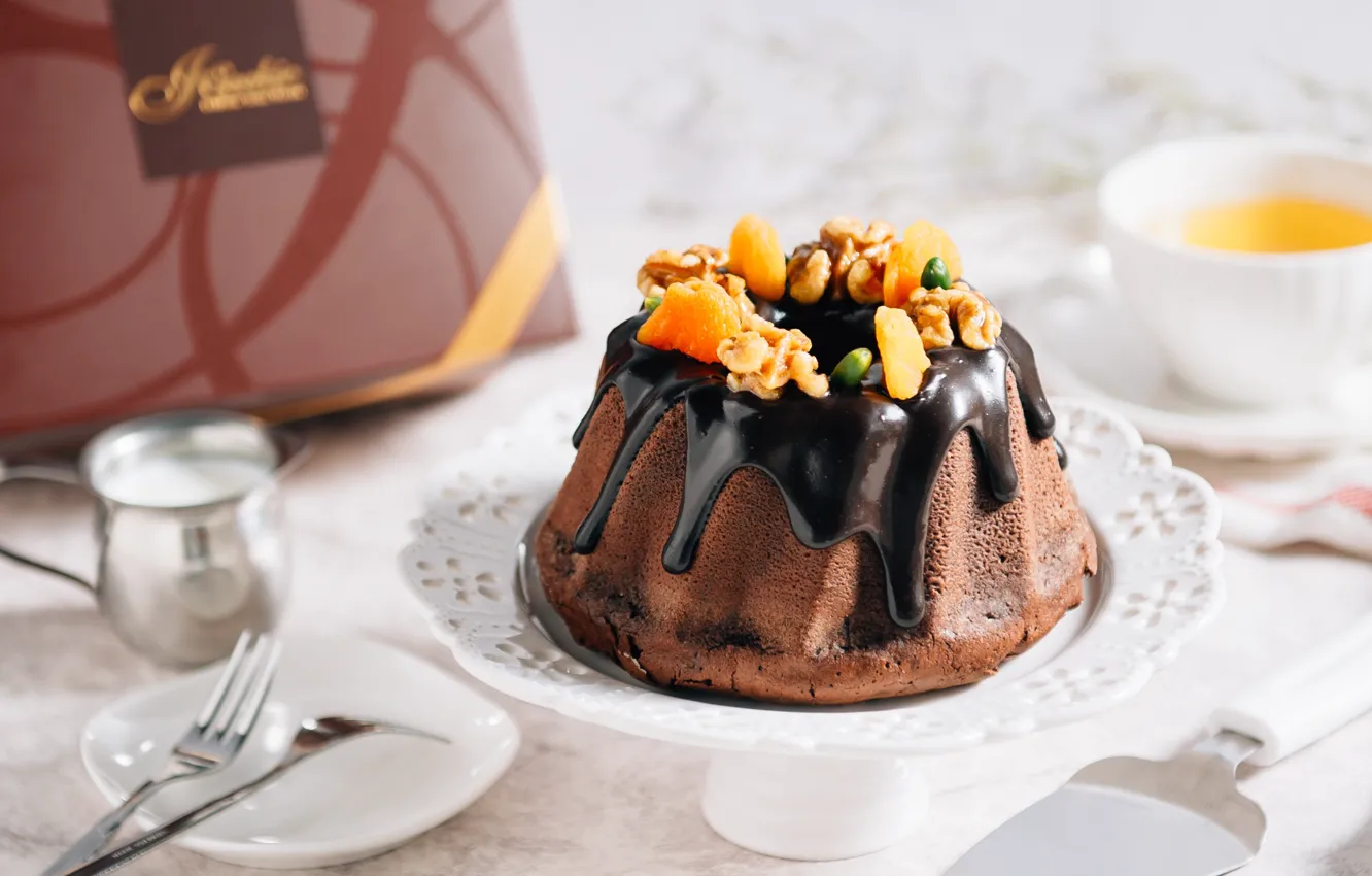 Photo wallpaper berries, chocolate, cupcakes