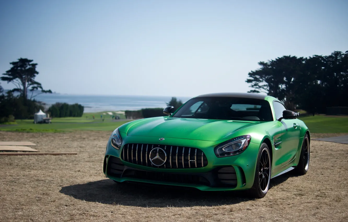 Photo wallpaper Mercedes-Benz, GT-R, Green, AMG