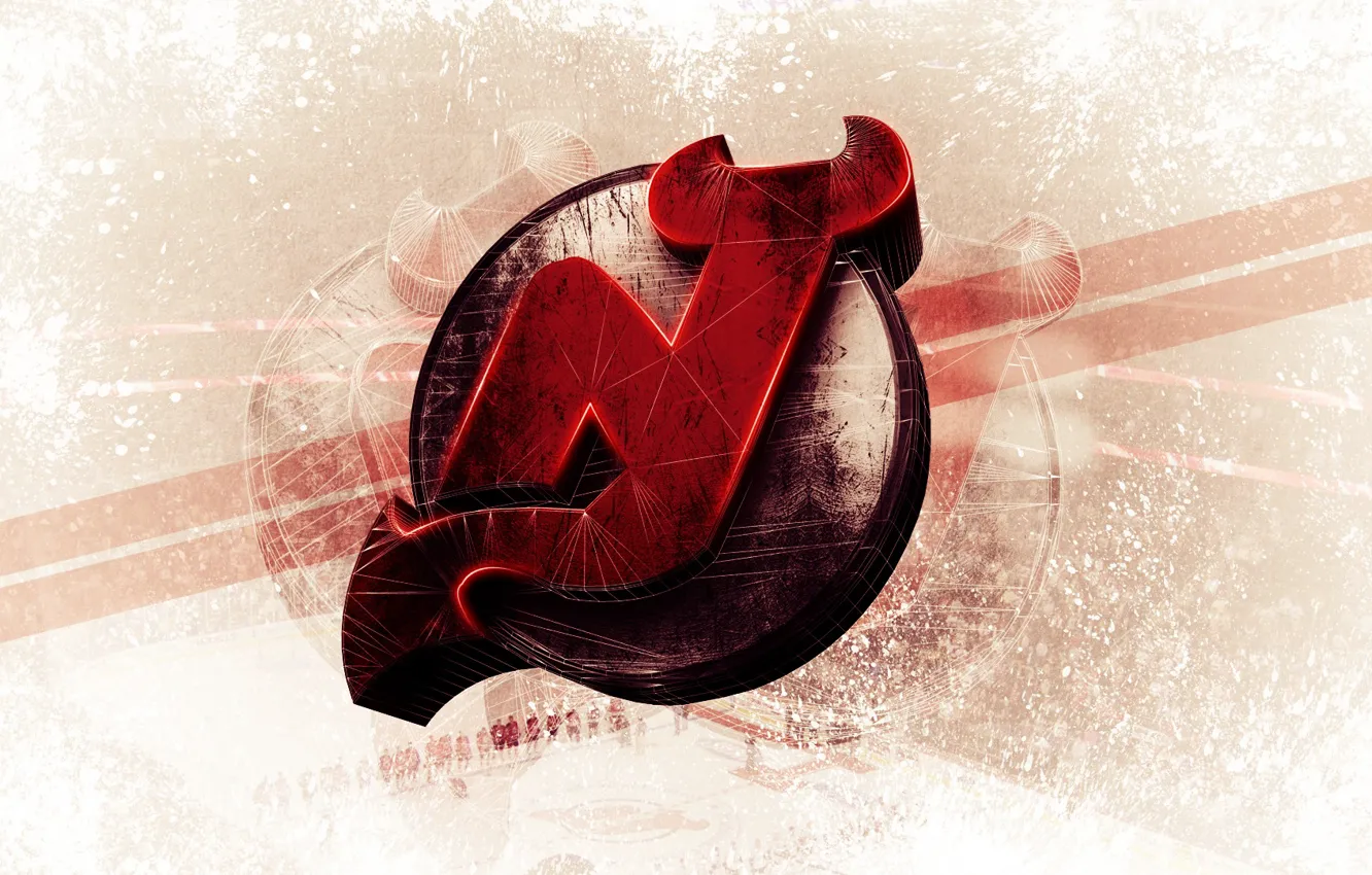 Photo wallpaper Logo, Hockey, New Jersey, New Jersey, Devils, The devil, Hockey