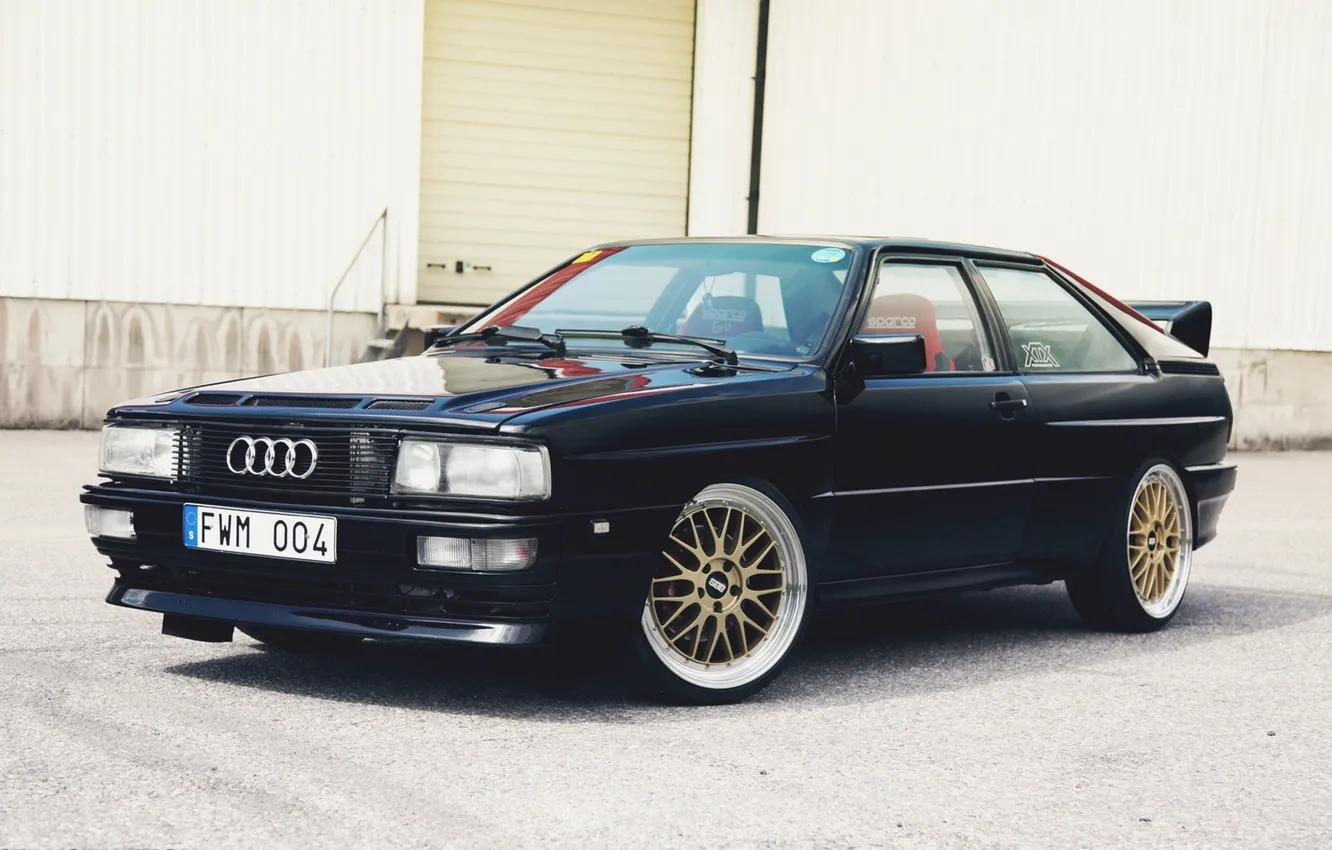 Photo wallpaper Audi, Audi, Machine, Tuning, Black, Black, Quattro, Tuning