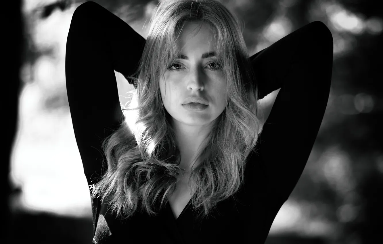 Photo wallpaper black, dress, monochrome