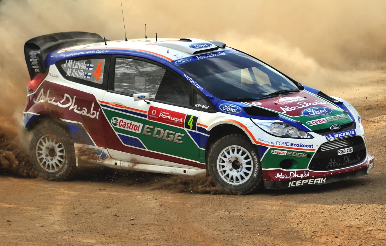 Photo wallpaper Ford, Auto, Dust, Sport, Machine, Ford, Skid, WRC