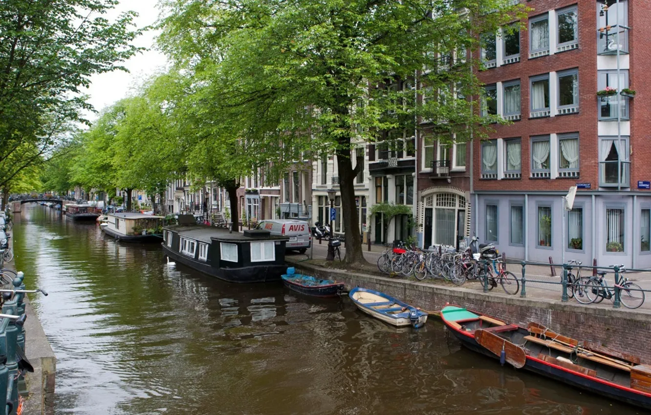 Photo wallpaper city, Amsterdam, canal, .Netherlands, City Canal, Amsterdam City