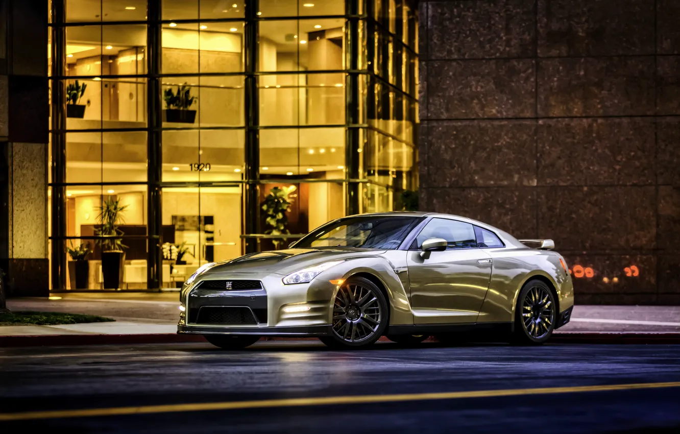 Photo wallpaper Nissan, GT-R, Nissan, R35, US-spec, 2015, 45th Anniversary Gold Edition