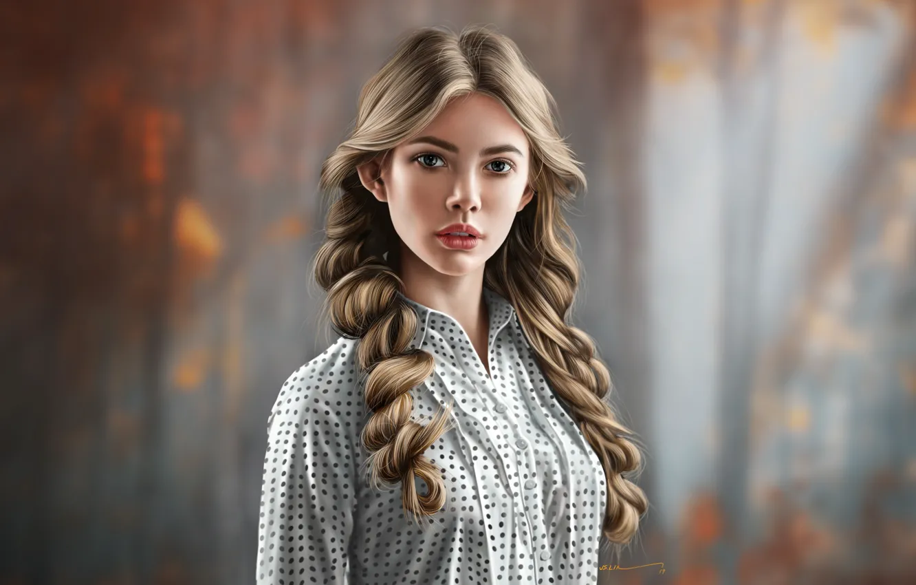 Photo wallpaper Girl, Look, Style, Face, Girl, Beautiful, Art, Style