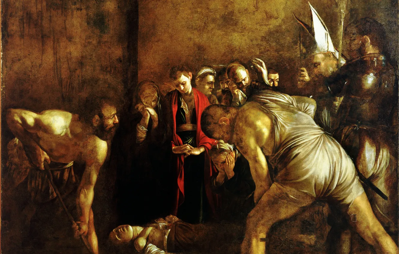 Photo wallpaper picture, Caravaggio, mythology, Michelangelo Merisi da Caravaggio, The Burial Of St. Lucia