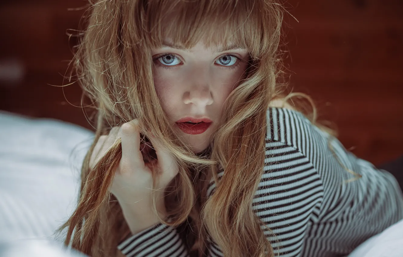 Photo wallpaper sponge, redhead, curls, kassio. epia, running deep