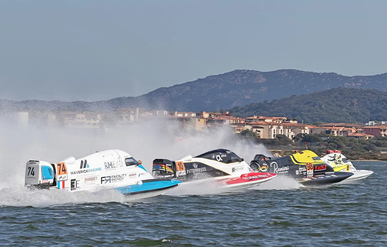Photo wallpaper speed, boats, races
