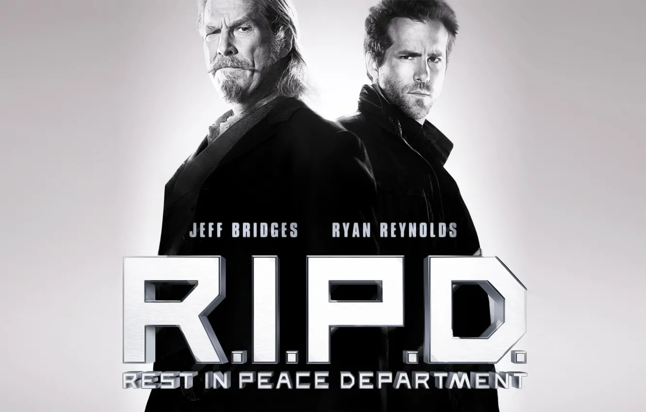 Photo wallpaper Ryan Reynolds, Ryan Reynolds, Jeff Bridges, Jeff Bridges, R.I.P.D., Ghost patrol