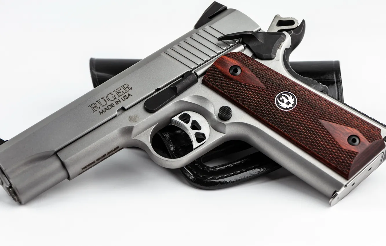 Photo wallpaper gun, pistol, United States, holster, Ruger, Commander, semi-automatic, SR1911