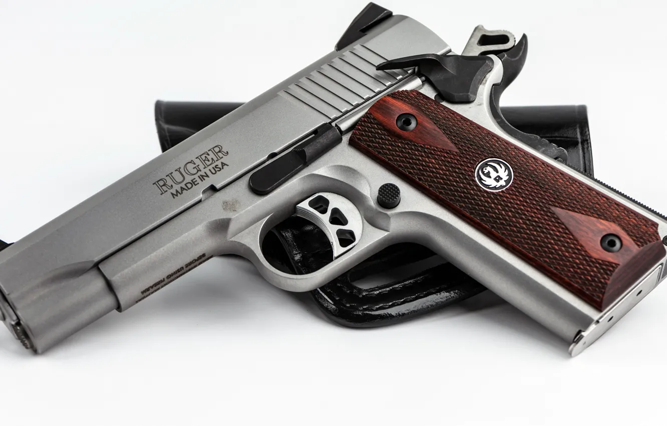 Photo wallpaper gun, pistol, United States, holster, Ruger, commander, semi-automatic, SR1911