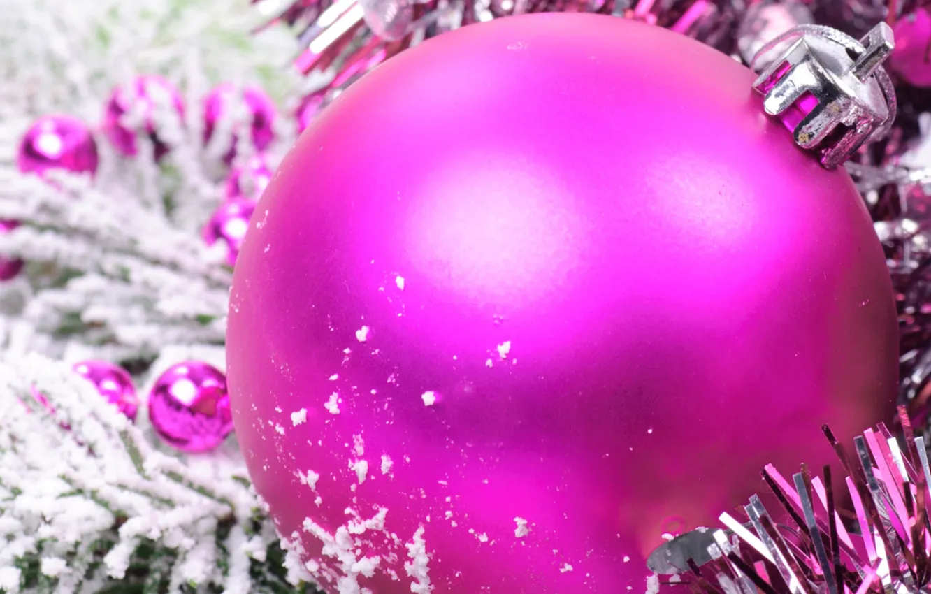 Photo wallpaper holiday, toy, ball, Christmas, decoration