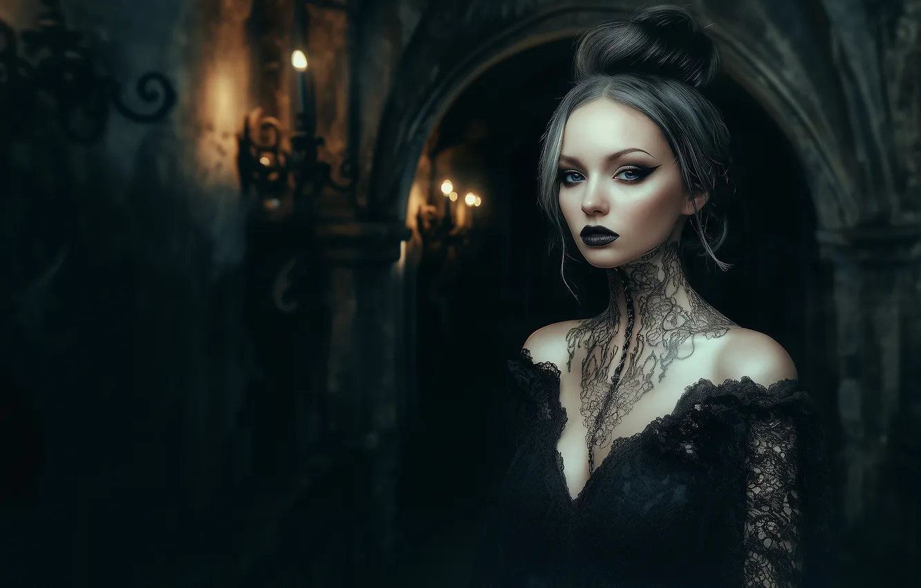 Photo wallpaper neural network, image, look, fantasy, girl, AI art