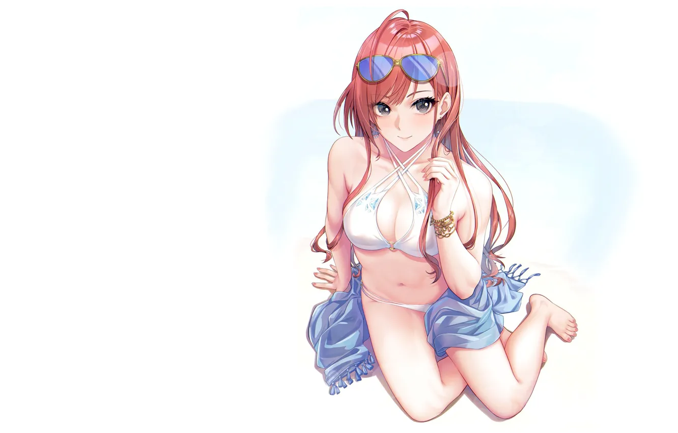 Photo wallpaper girl, hot, sexy, boobs, anime, pretty, breasts, babe