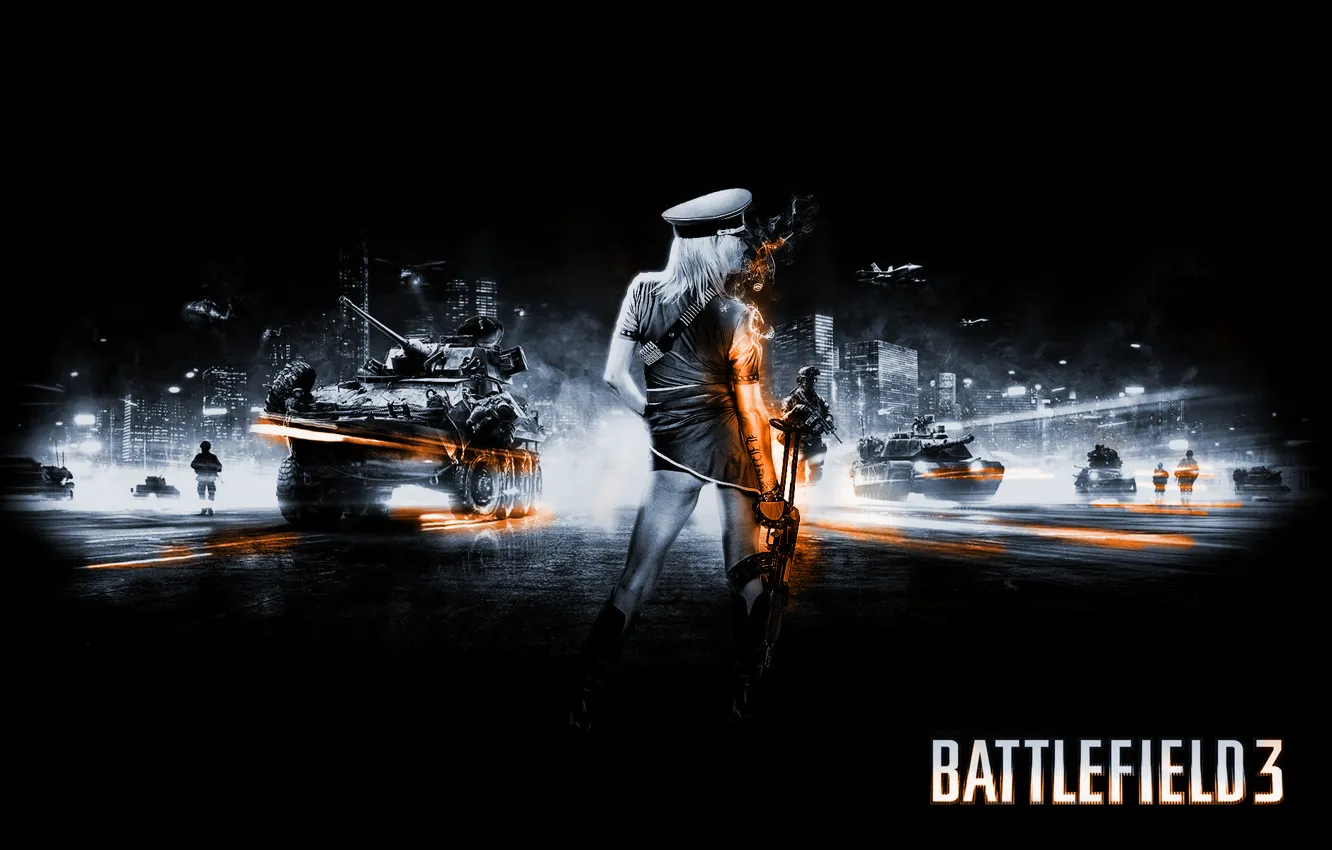 Photo wallpaper girl, weapons, battlefield 3, bf3, girl with guns, battlefield 3