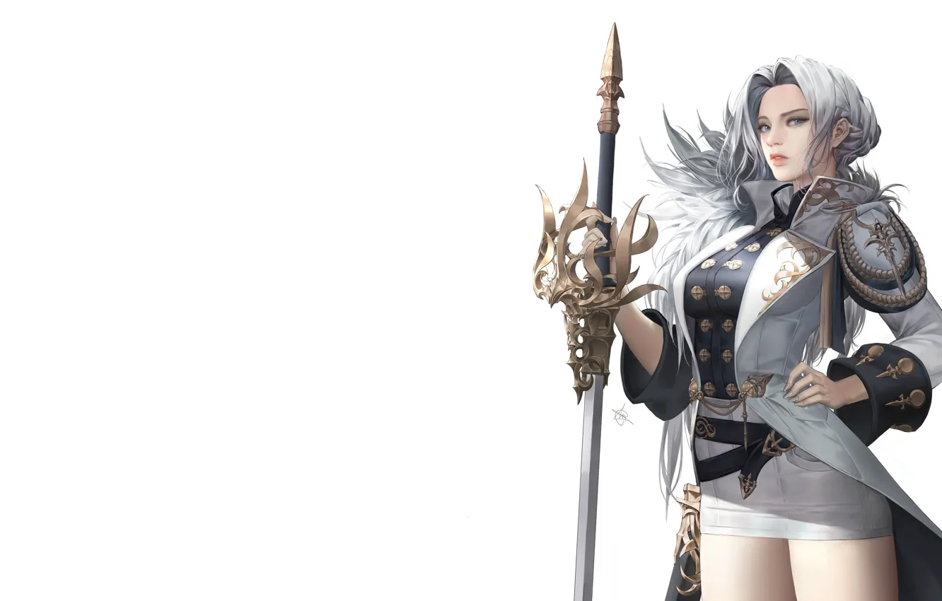 Photo wallpaper girl, sword, fantasy, sexy, style, art, beautiful, figure