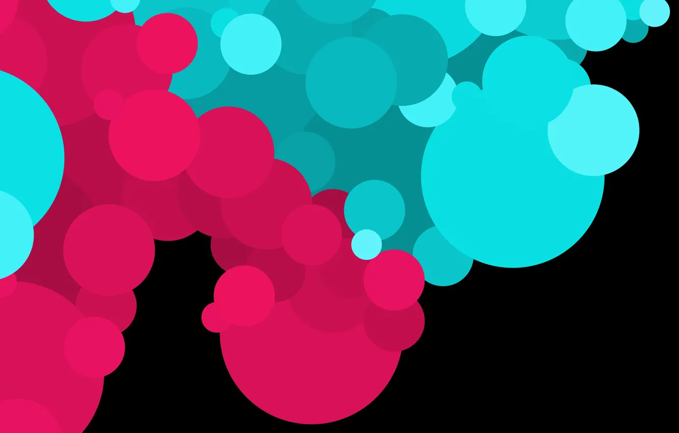 Photo wallpaper clouds, circles, pattern