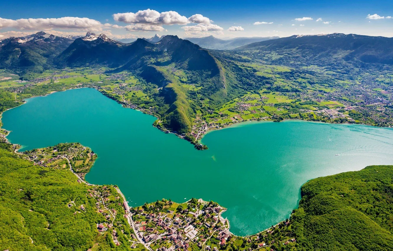 Photo wallpaper mountains, lake, Switzerland