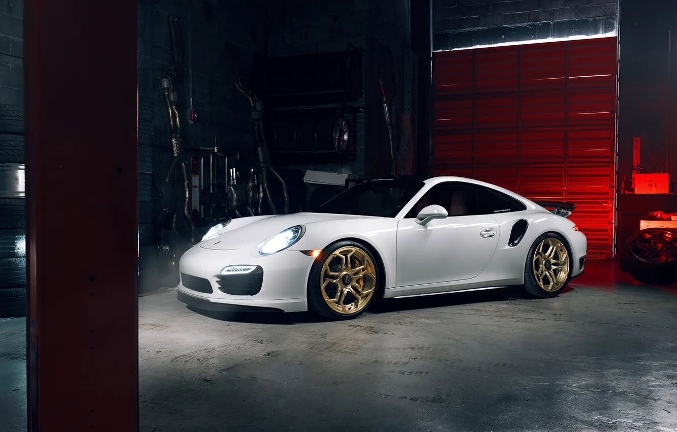 Photo wallpaper 911, Porsche, Light, Power, White, Supercar, Turbo S
