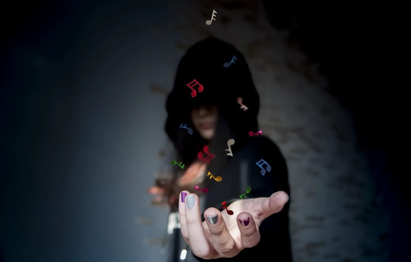 Photo wallpaper notes, background, hands