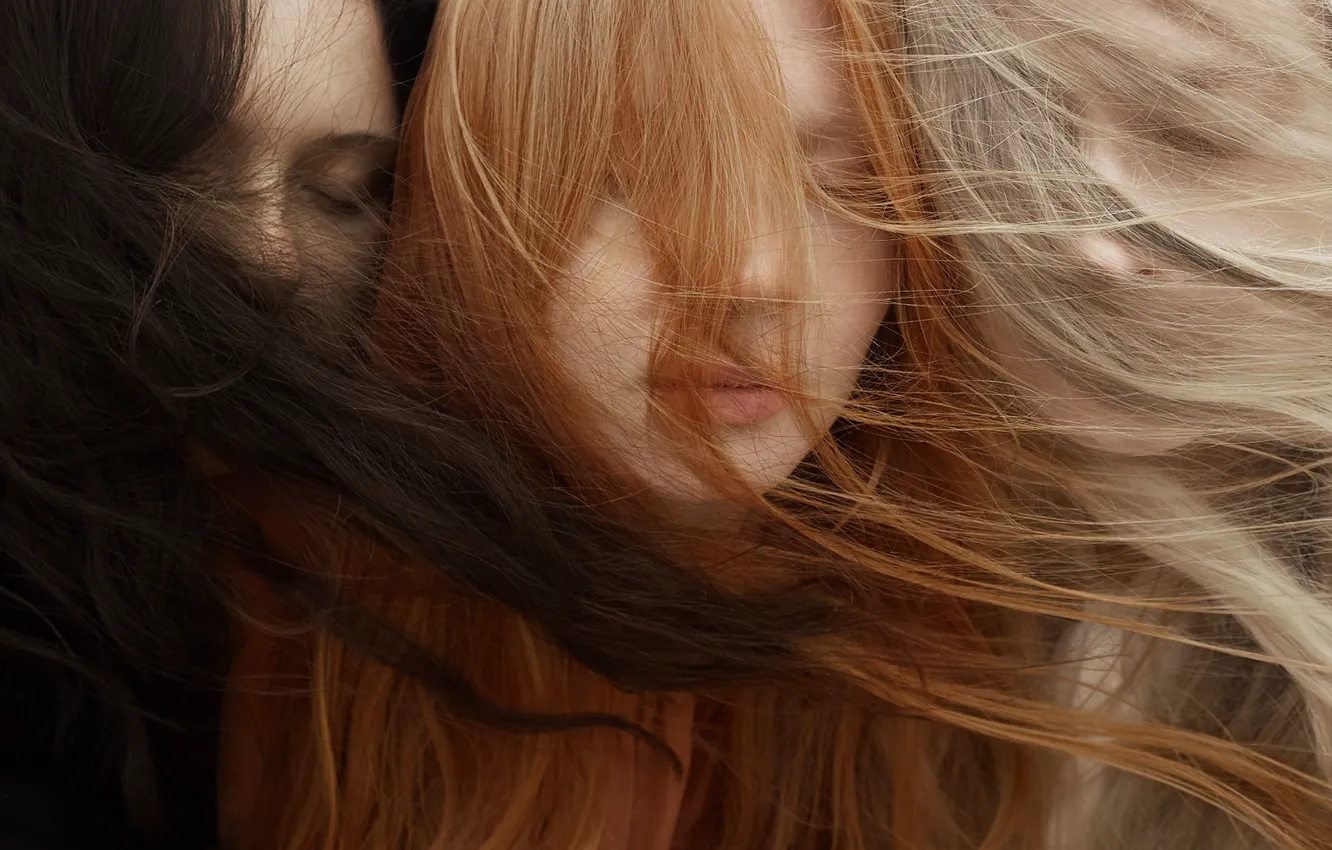Photo wallpaper girls, the wind, hair, Eva Milkonskaya, The Wind