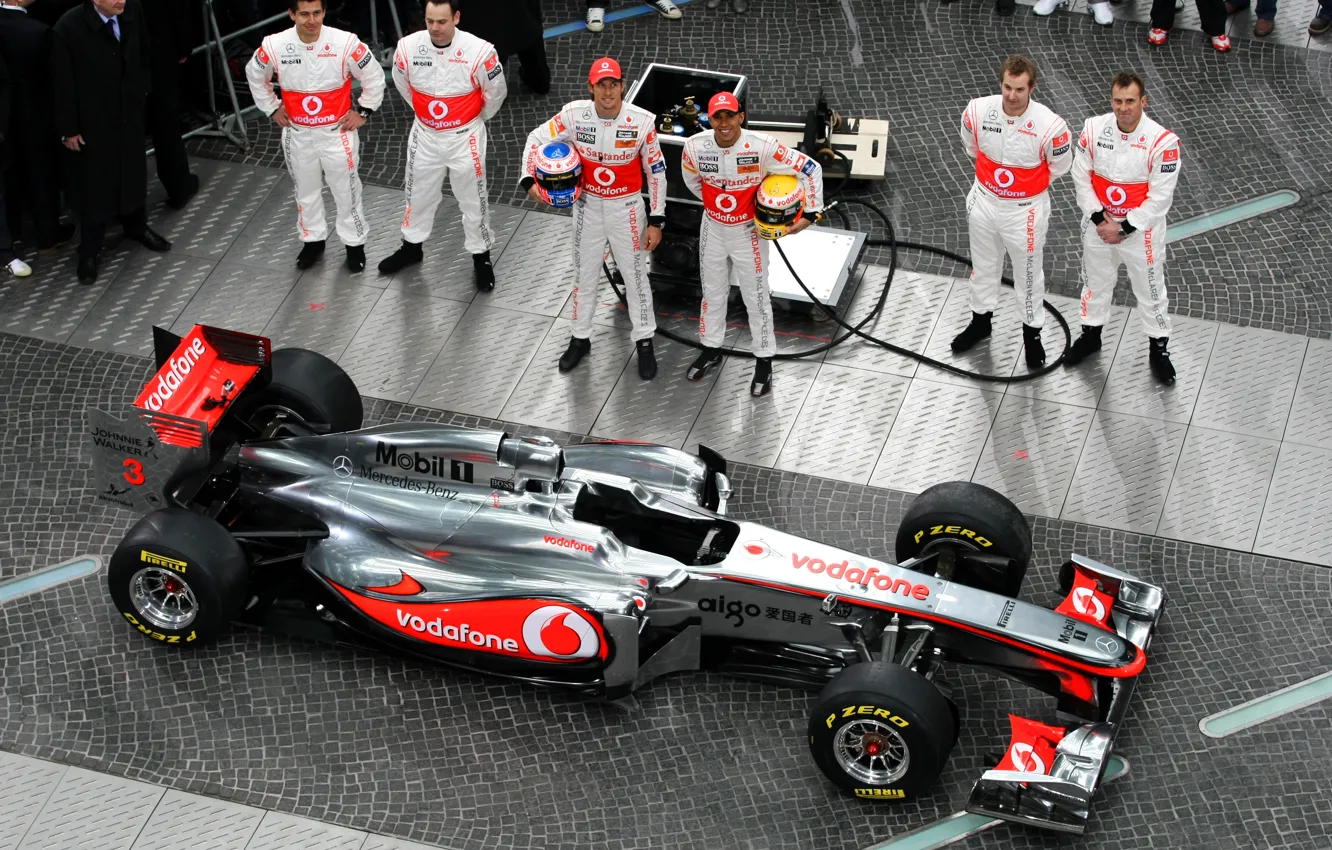 Photo wallpaper formula 1, pilot, the car, Formula 1, команда Vodafone McLaren Mercedes
