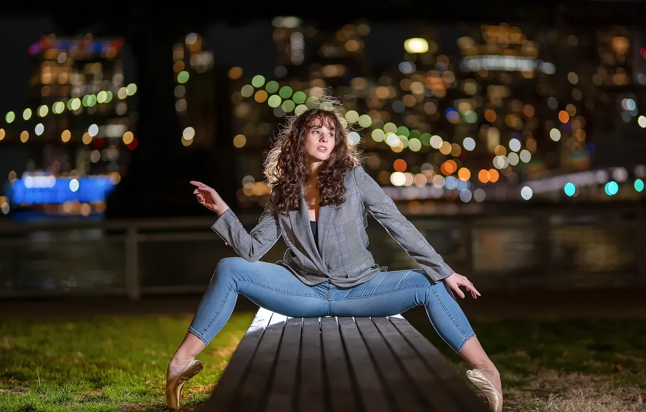 Photo wallpaper girl, the city, Erke
