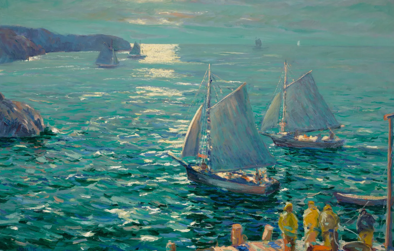 Photo wallpaper oil, Jonas Lie, On the Wings of the Morning