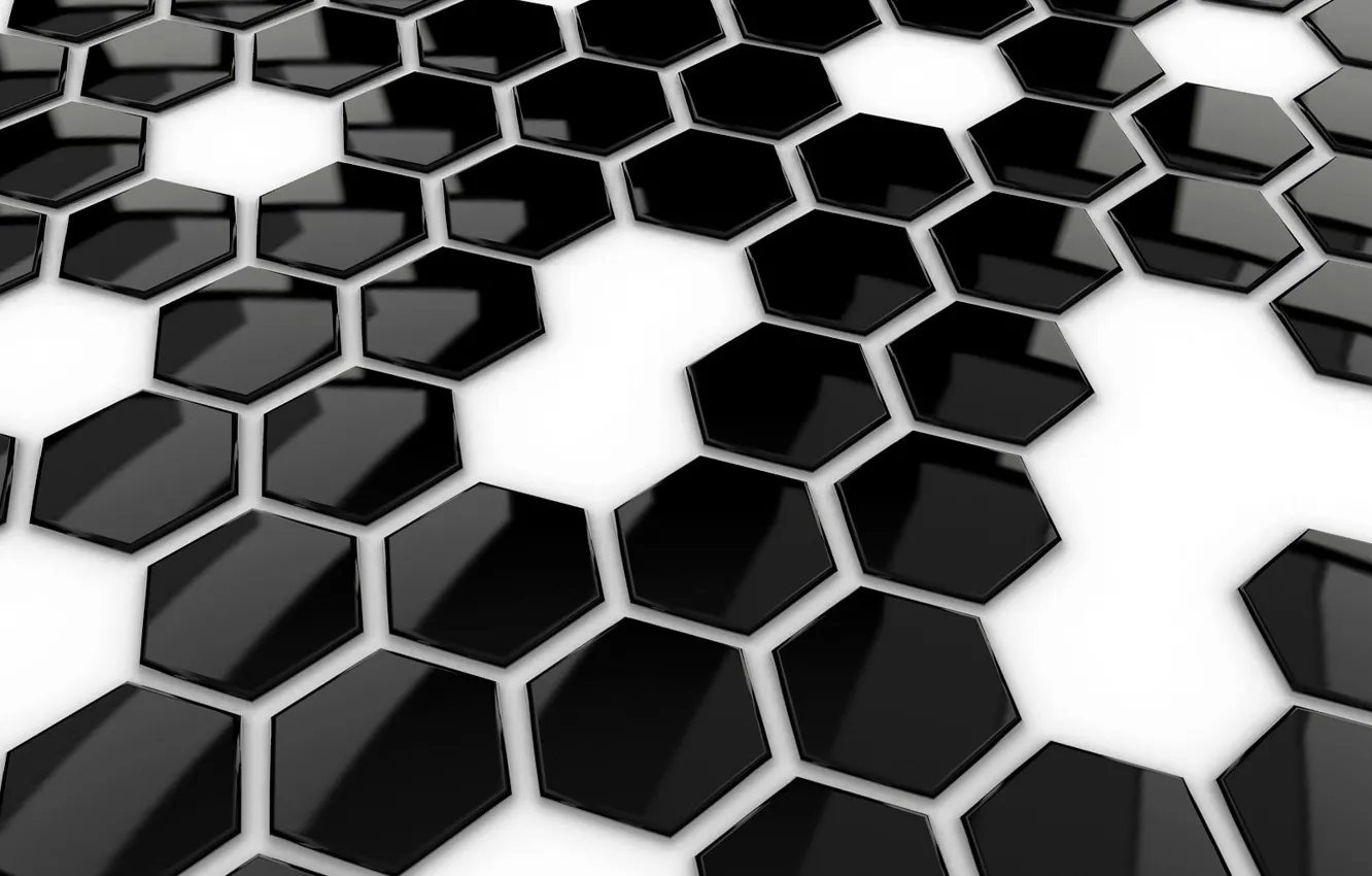 Photo wallpaper tile, hexagon