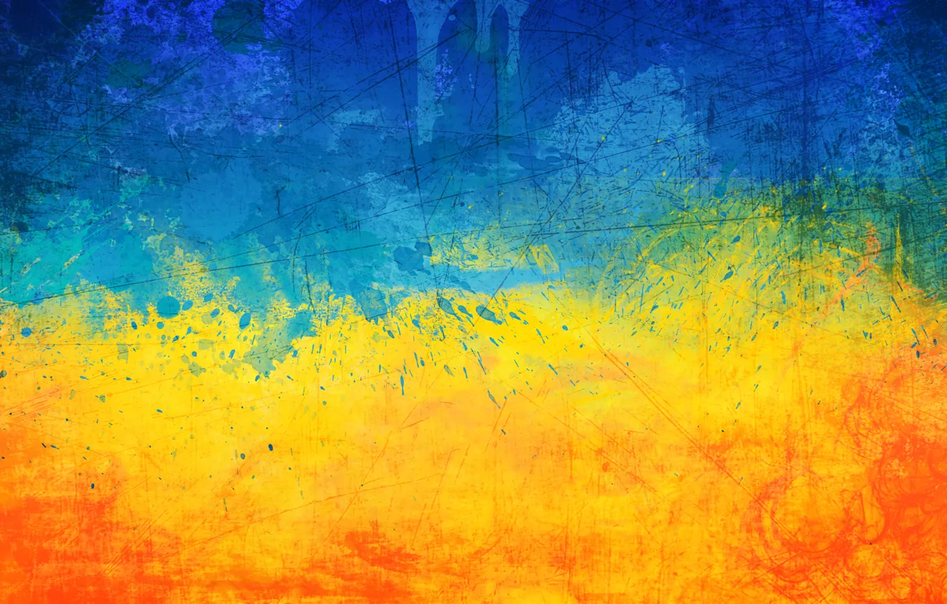 Photo wallpaper yellow, blue, Ukraine, The Flag Of Ukraine