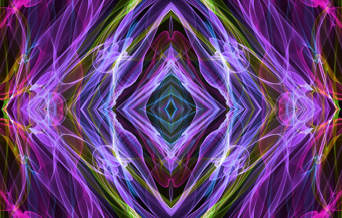 Photo wallpaper line, color, neon