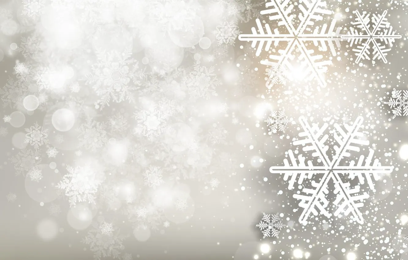 Photo wallpaper winter, snowflakes, Christmas, candles, New year