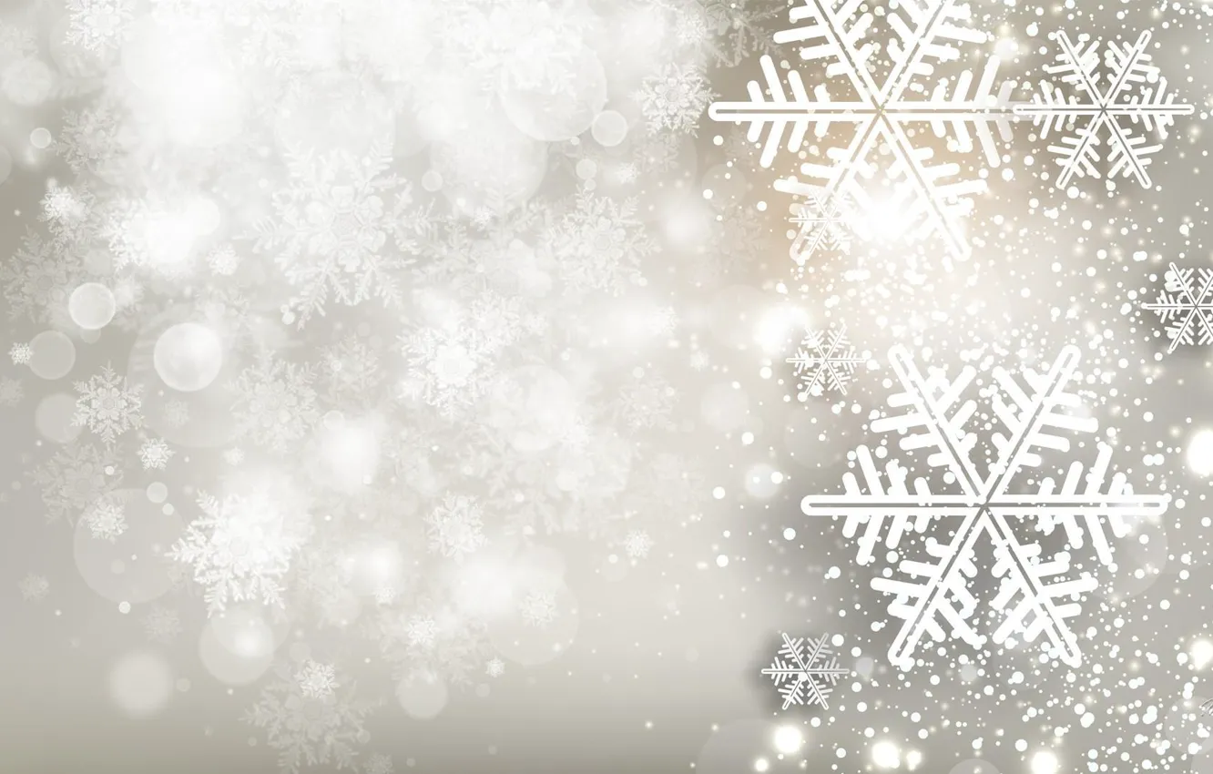 Photo wallpaper winter, snowflakes, new year, candles, Christmas