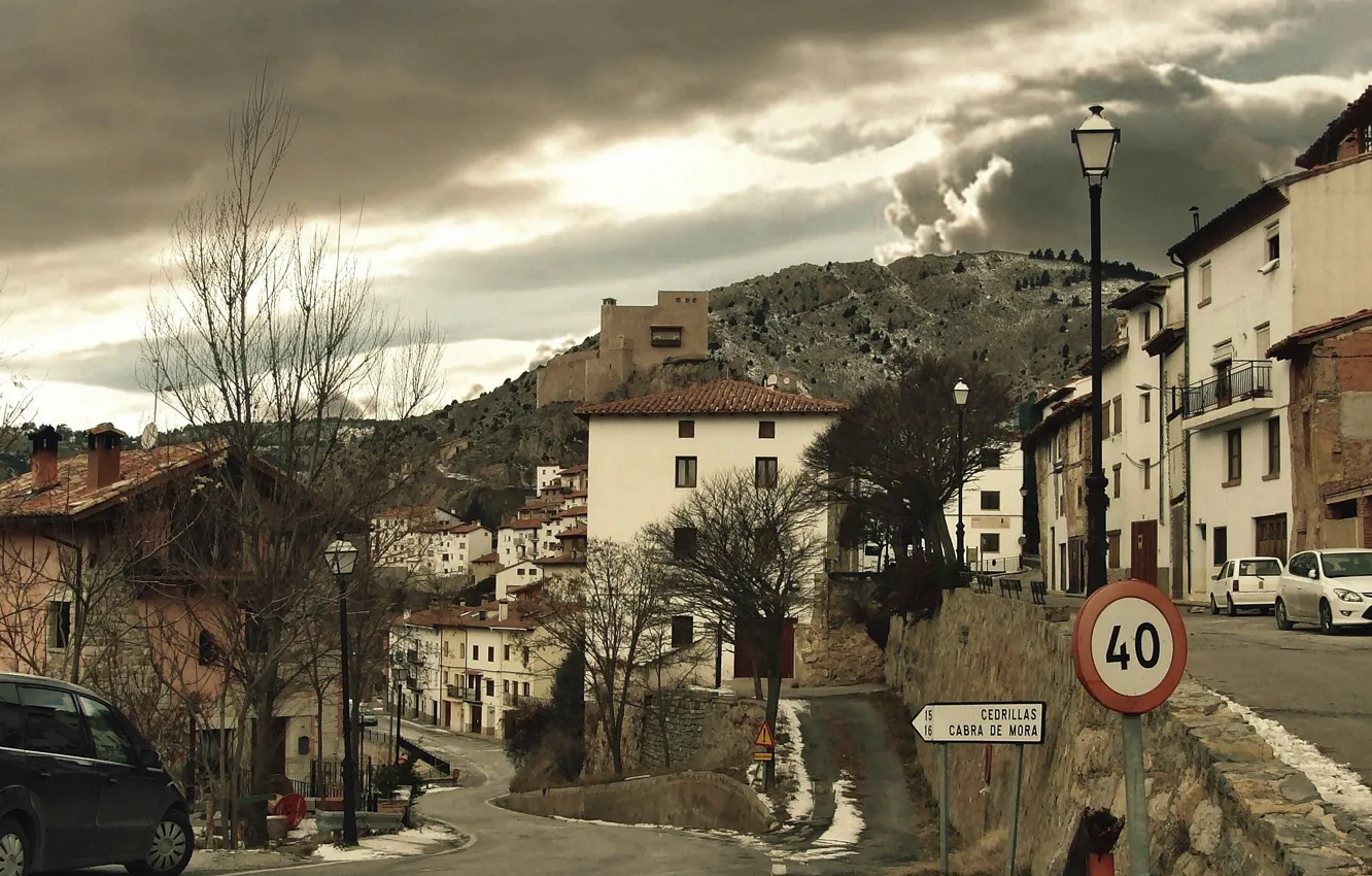 Photo wallpaper Spain, Town, Aragon, ALCALÁ DE LA SELVA