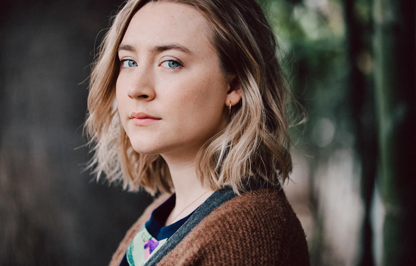 Photo wallpaper look, portrait, actress, hairstyle, photographer, bokeh, Saoirse Ronan, Saoirse Ronan