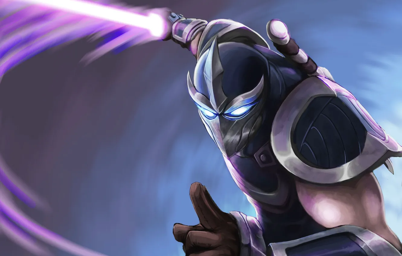 Photo wallpaper background, sword, Shen, League of Legends