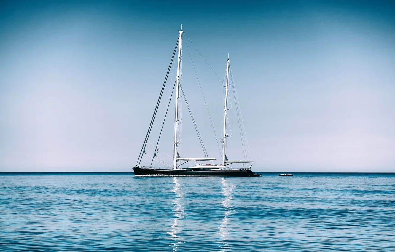 Photo wallpaper sea, yacht, The Mediterranean sea, Mediterranean Sea