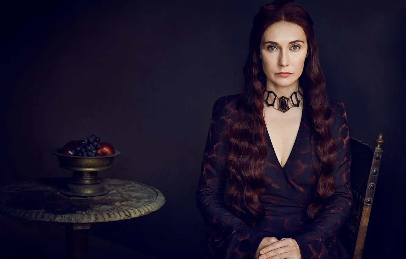 Photo wallpaper necklace, chair, Game of Thrones, Game of thrones, Melisandre, Carice van Houten, Melisandre, Caris van …