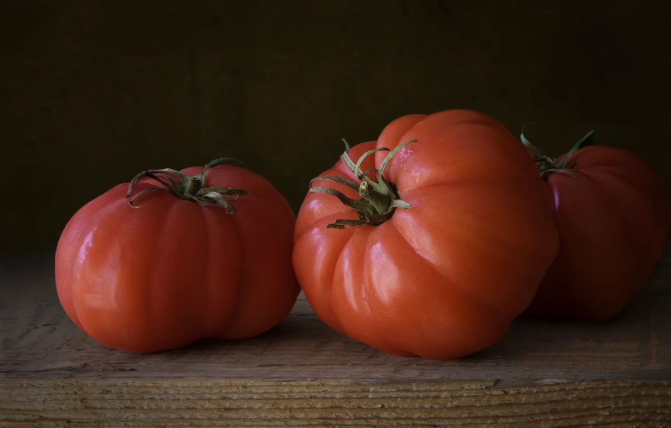 Photo wallpaper macro, red, tomatoes, tomatoes