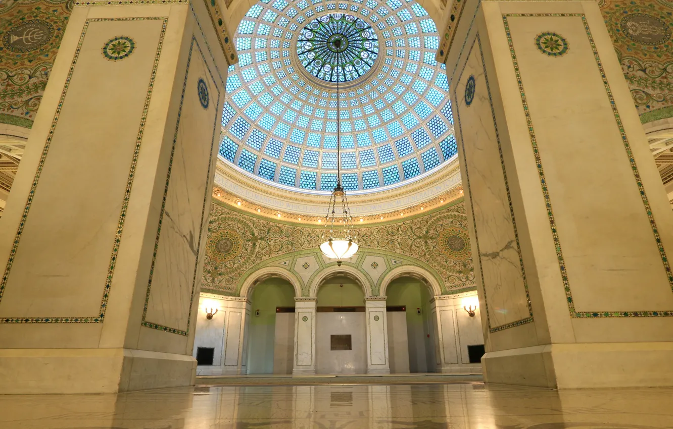 Photo wallpaper Chicago, USA, Preston Bradley Hall, cultural center
