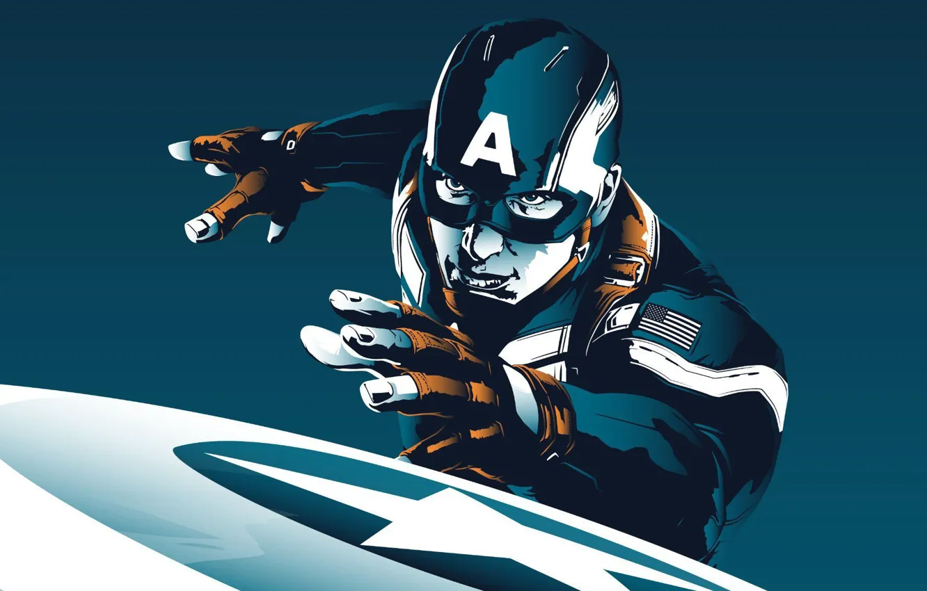 Photo wallpaper movie, shield, comic, Captain America