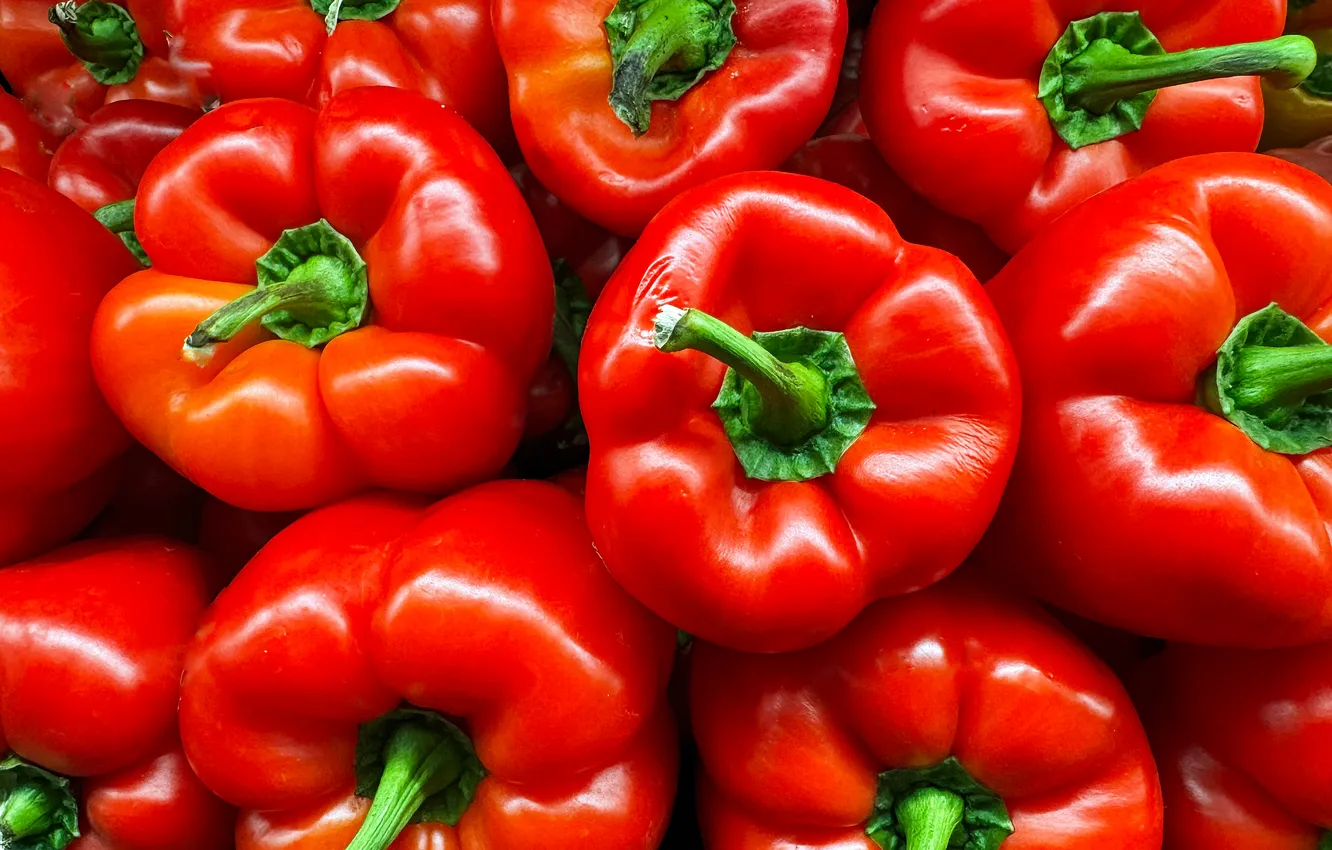 Photo wallpaper red, paprika, sweet pepper