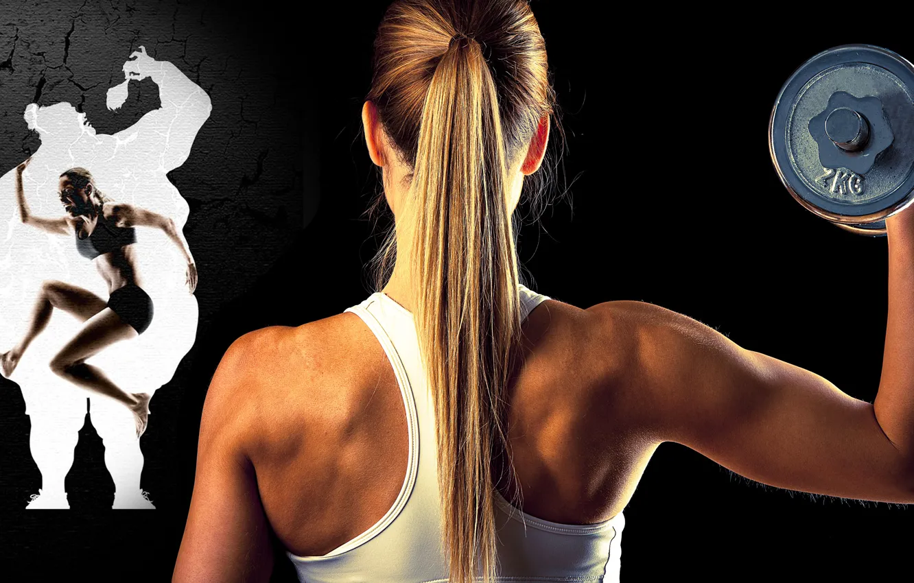 Photo wallpaper Sport, gym fitness, body building, fit body