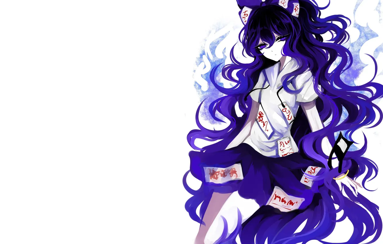 Photo wallpaper girl, purple hair, Touhou, Touhou, Touhou, anime game