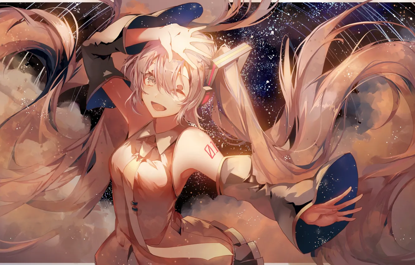 Photo wallpaper girl, hair, vocaloid, hatsune miku, Vocaloid, Hatsune Miku