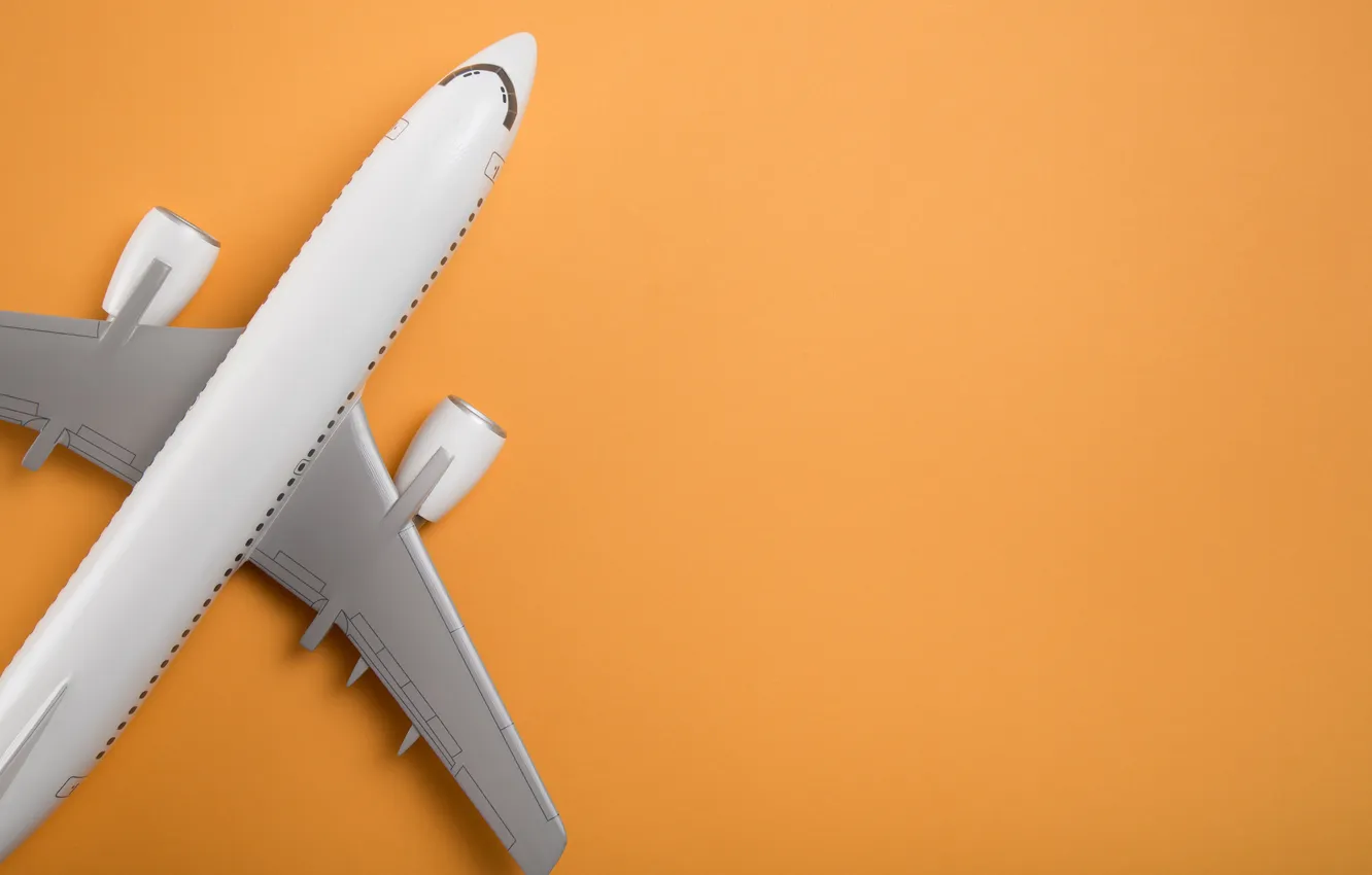 Photo wallpaper aircraft, Air, background, airplane, fly, orange, plane, paper