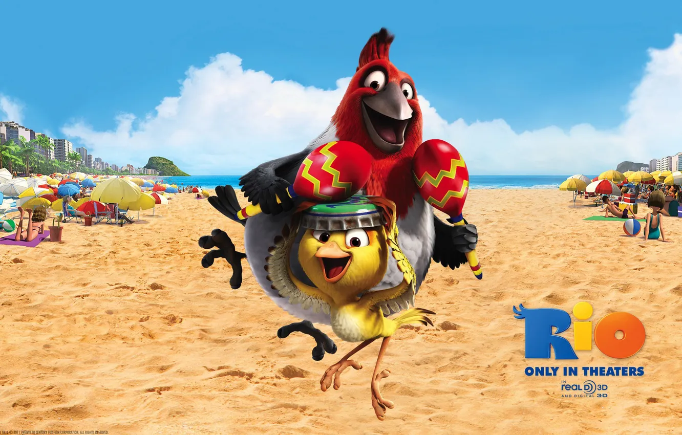 Photo wallpaper bird, Rio, Pedro and Nico - Rio