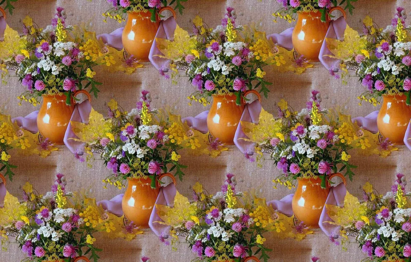 Photo wallpaper summer, flowers, background, bouquet, texture